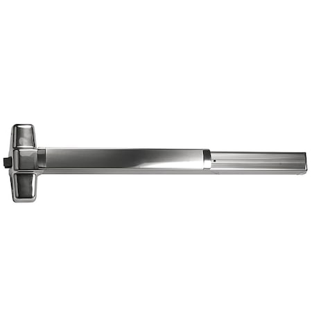 Grade 1 Rim Exit Bar, Wide Stile Pushpad, 36-in Device, Night Latch Function, Cylinder Only, Hex Key